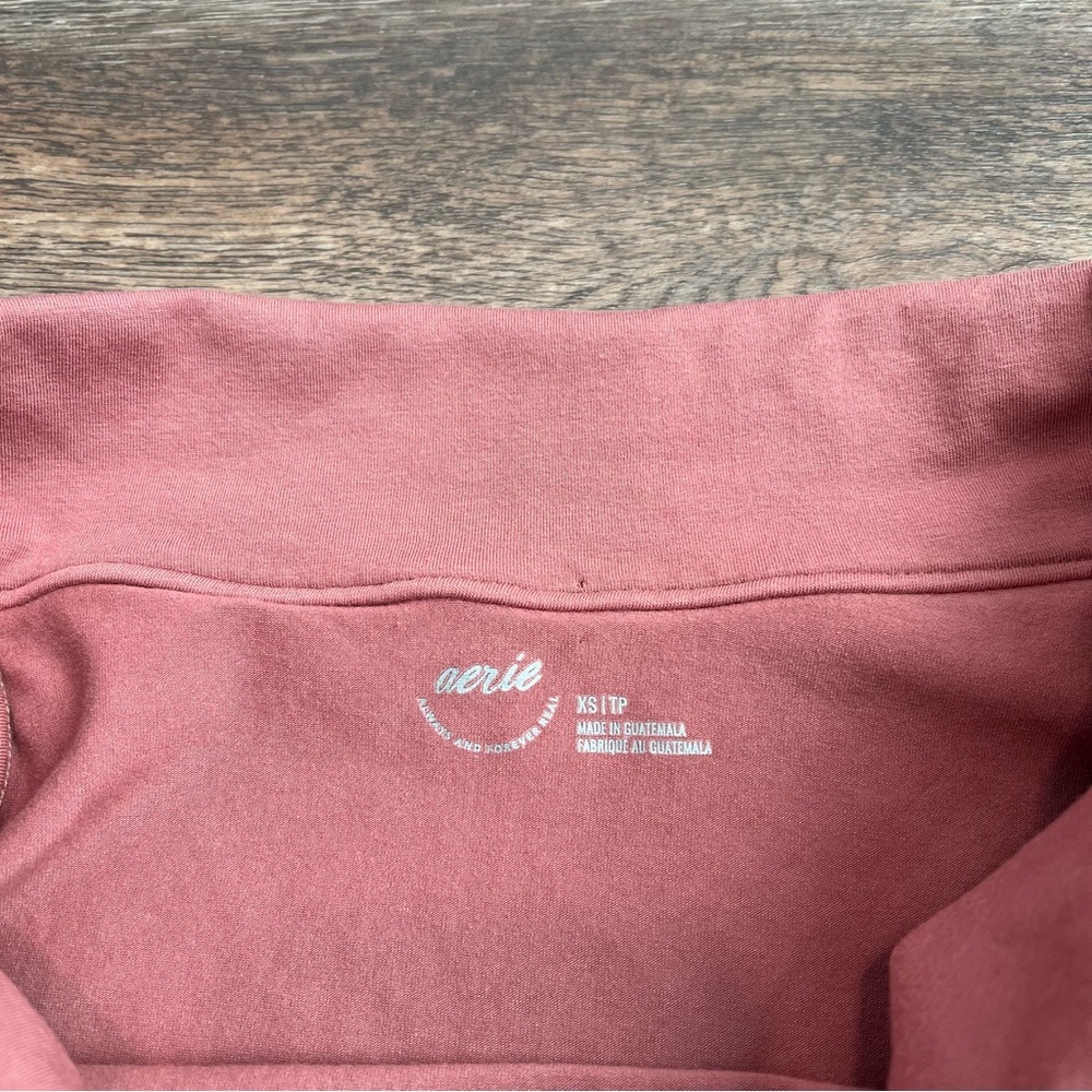 Aerie Chill Off-The-Shoulder Top Mauve Pink Size XS Soft Stretch Casual Feminine - Picture 7 of 10